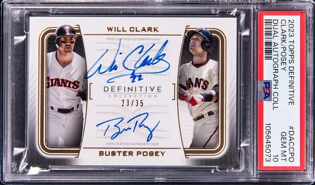 2023 Topps Will Clark/Buster Posey Dual Definitive Dual Autograph #DAC-CPO card image