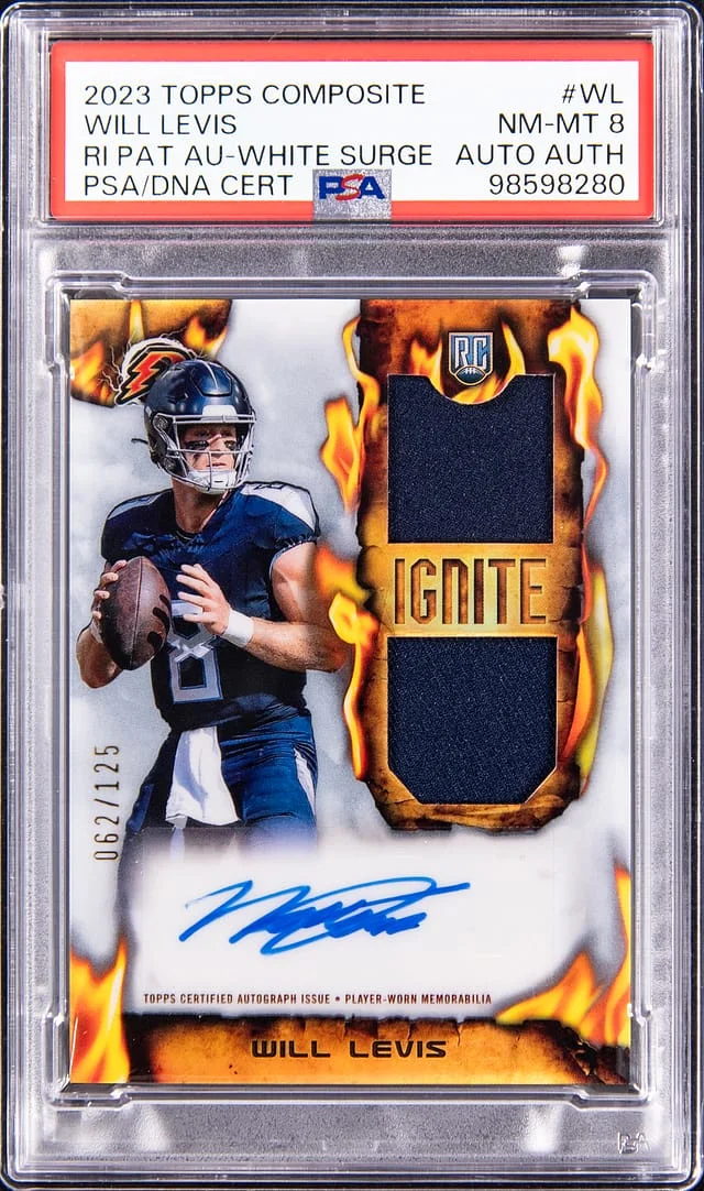 2023 Topps Will Levis Composite Ignite Autograph White Surge #RIRPA-WL card image