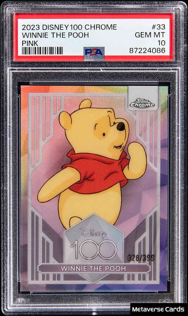 2023 Topps Winnie the Pooh Disney 100 Chrome 100 Year Diamond Refractor #33 card image