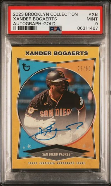 2023 Topps Xander Bogaerts Brooklyn Collection Autograph Gold #XB card image