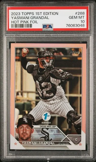 2023 Topps Yasmani Grandal (/10) 1st Edition Hot Pink Foil #268 card image