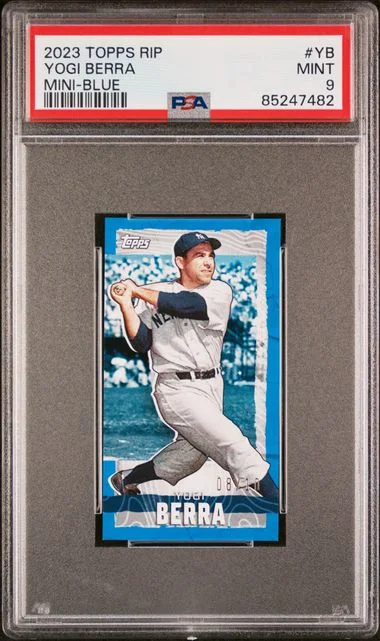 2023 Topps Yogi Berra Rip Mini Blue #YB card image