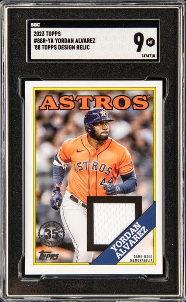 2023 Topps Yordan Alvarez Game-Used 88 Topps Design Relics #88R-YA card image