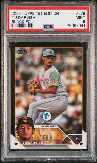 2023 Topps Yu Darvish 1st Edition Black Foil #279 card image