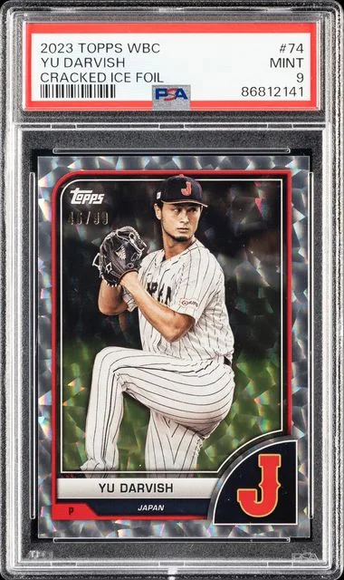 2023 Topps Yu Darvish World Baseball Classic Cracked Ice Foil #74 card image