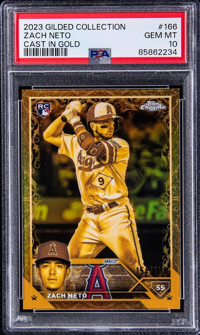 2023 Topps Zach Nieto Gilded Collection Cast In Gold #166 card image
