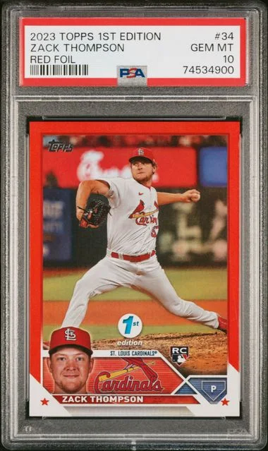 2023 Topps Zack Thompson 1st Edition Red Foil #34 card image