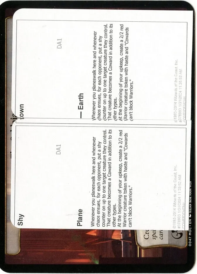 2023 Unknown Event Shy Town common #PLA007 unlisted card image