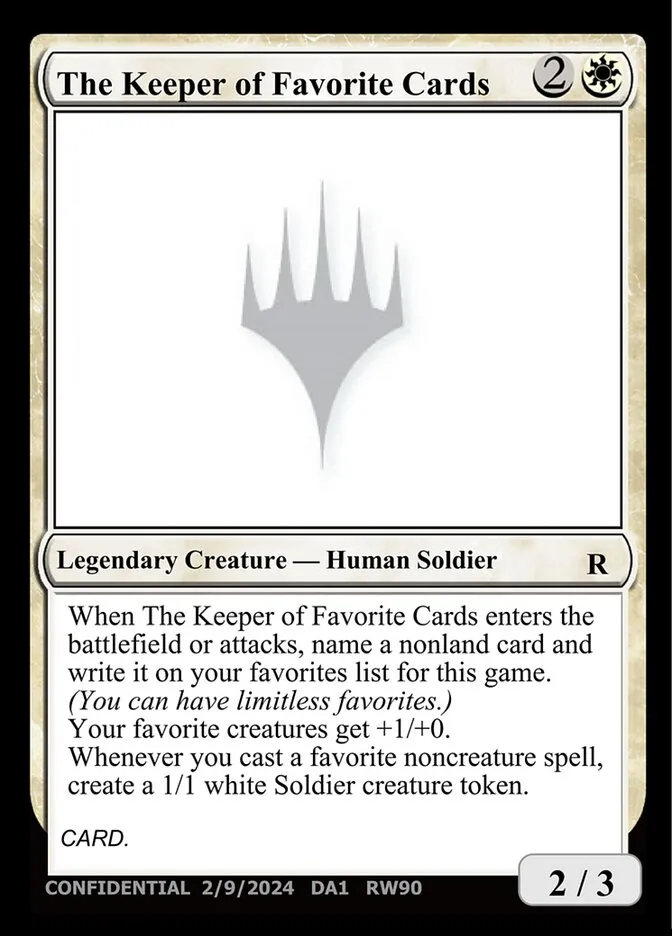 2023 Unknown Event The Keeper of Favorite Cards rare #RW90 unlisted card image