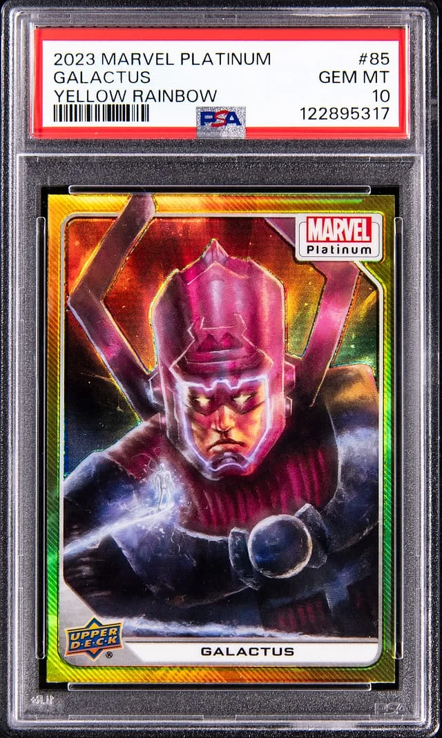 2023 Upper Deck Galactus Marvel Platinum Yellow Rainbow #85 card image