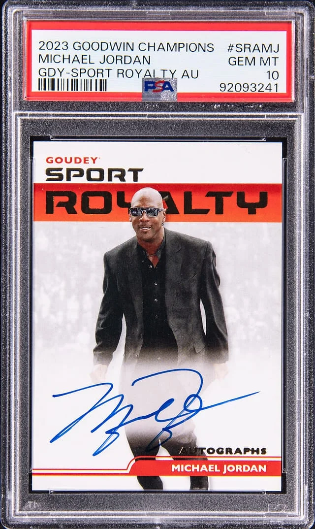 2023 Upper Deck Goodwin Champions Goudey Sport Royalty Autographs SRA-MJ Michael Jordan #no-number card image