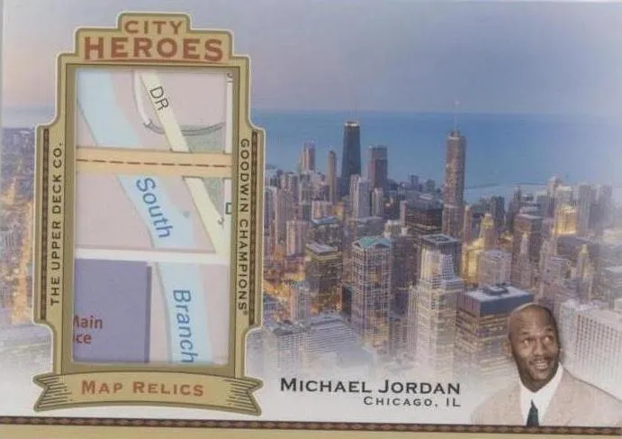 2023 Upper Deck Goodwin Champions Michael Jordan City Heroes Map Relics #CH-MJ card image