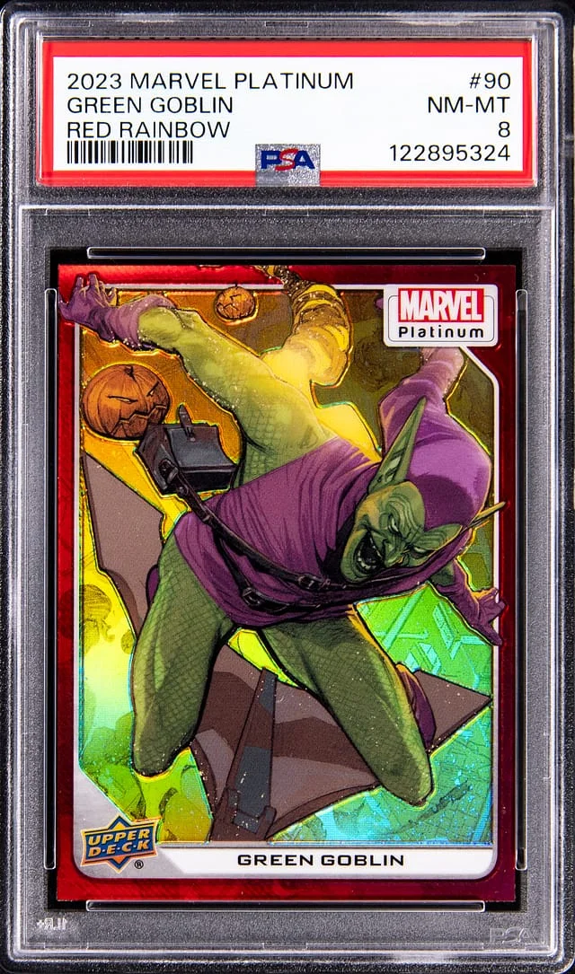 2023 Upper Deck Green Goblin Marvel Red Rainbow #90 card image