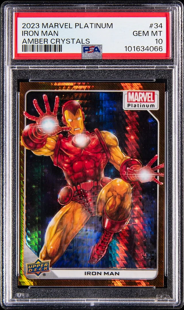 2023 Upper Deck Iron Man Marvel Platinum Amber Crystals #34 card image