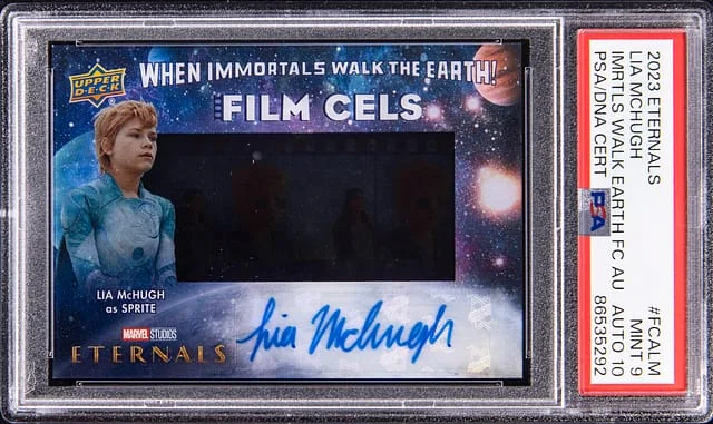 2023 Upper Deck Lia McHugh Eternals Immortals Walk the Earth Film Cels Autographs #FCA-LM card image