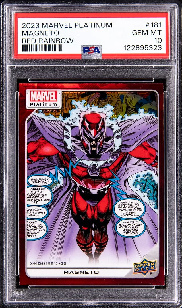 2023 Upper Deck Magneto Marvel Platinum Red Rainbow #181 card image