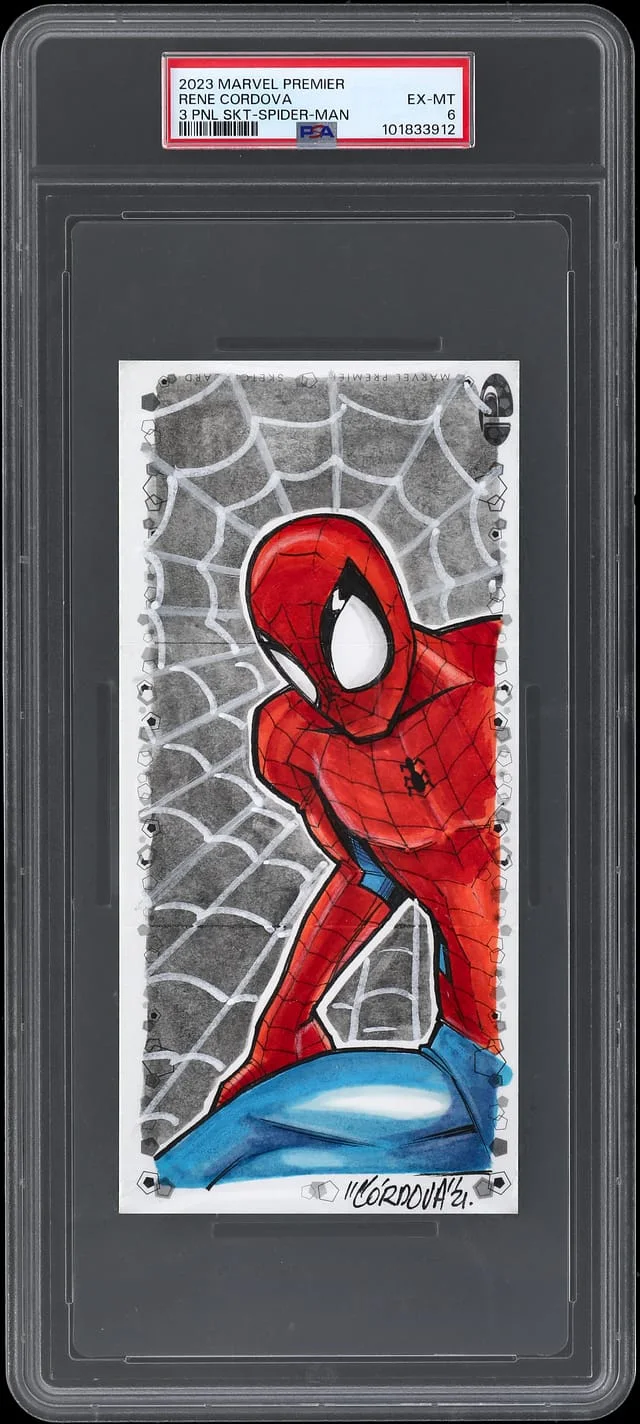 2023 Upper Deck Panel Sketch Spider-Man Rene Cordova Marvel Premier #3 card image