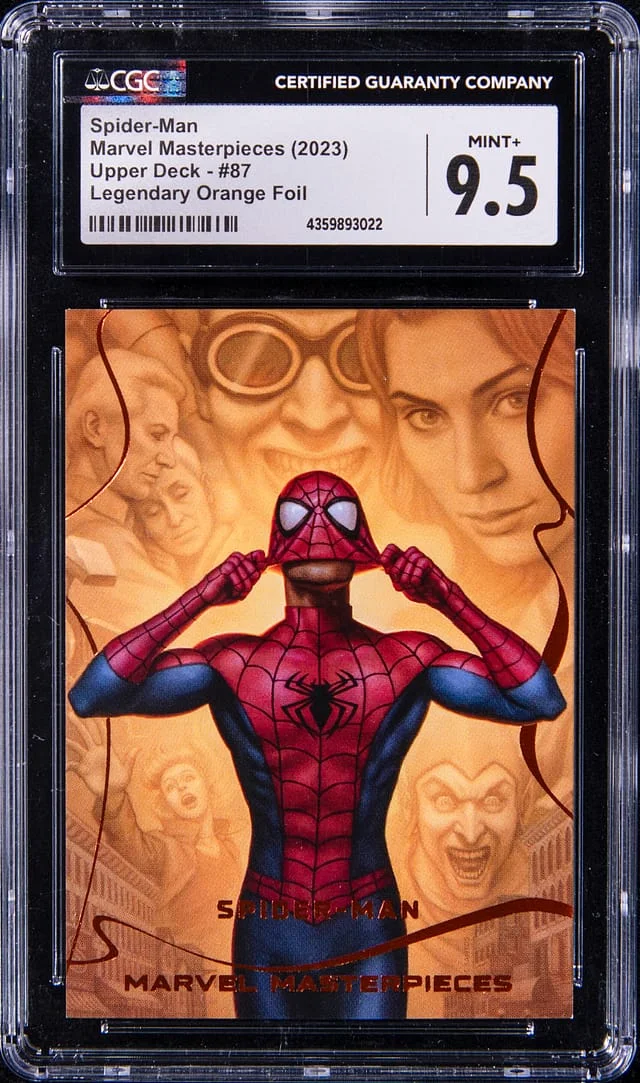 2023 Upper Deck Spider-Man Marvel Masterpieces Legendary Orange Foil #87 card image
