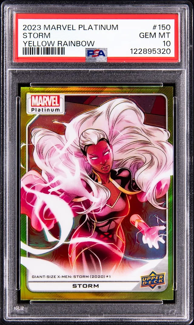 2023 Upper Deck Storm Marvel Platinum Yellow Rainbow #150 card image