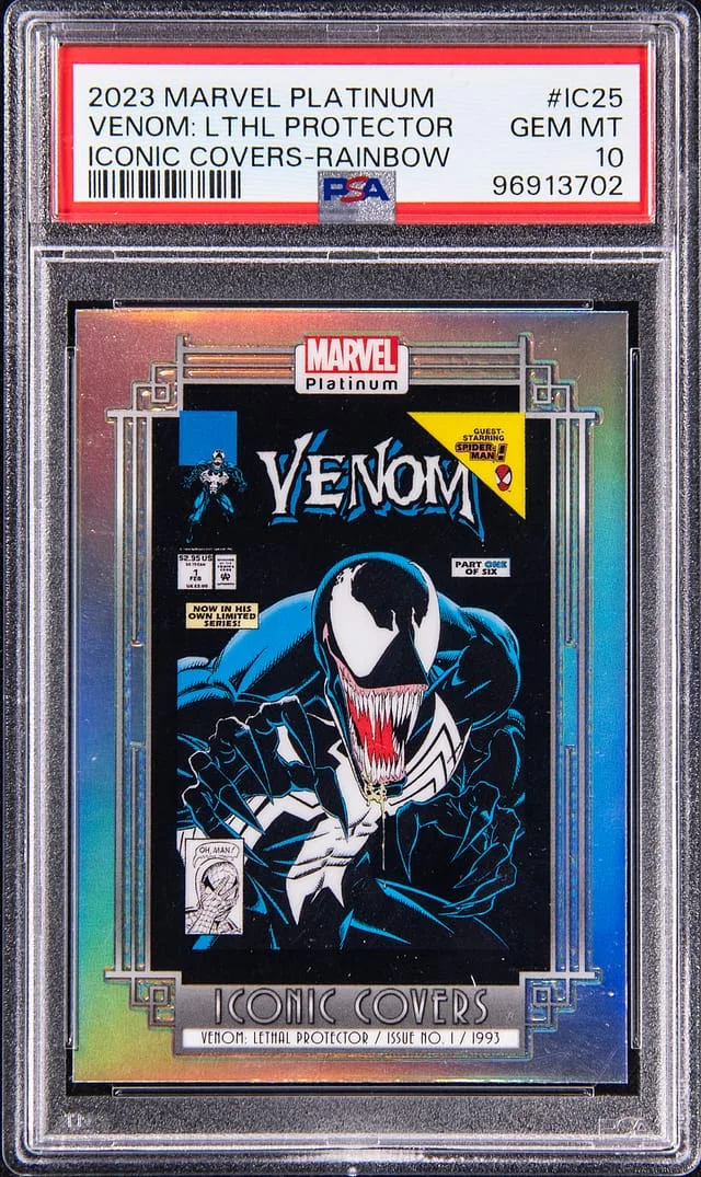 2023 Upper Deck Venom: Lethal Protector Marvel Platinum Iconic Covers Rainbow #IC25 card image