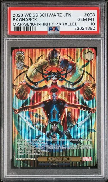 2023 Weiss Schwarz Japanese Marvel Premium Booster Infinity Parallel Ragnarok #008 card image