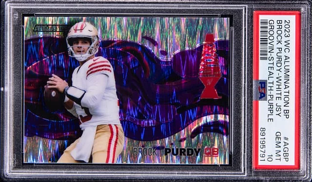 2023 Wild Card Alumination BP Groovin Stealth Purple Brock Purdy #AGBP card image