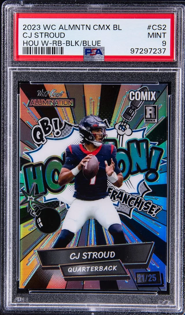 2023 Wild Card Alumination Comix Black Label W-RB-BLK/Blue CJ Stroud #CS2 card image