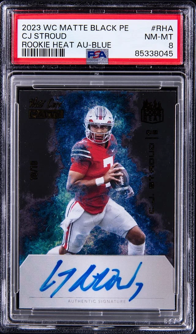 2023 Wild Card Matte Black Premium Edition Heat Autograph Blue CJ Stroud #RH-A card image