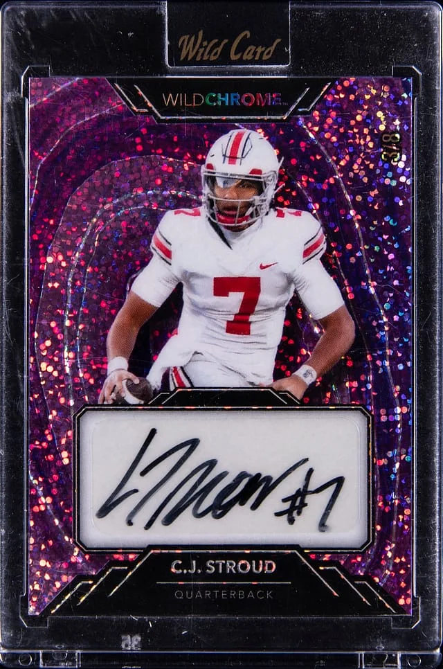 2023 Wild Card WildChrome Signatures Purple Speckle C.J. Stroud #WCS-12 card image
