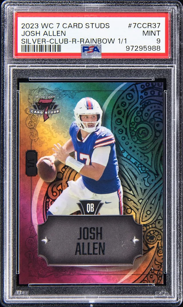 2023 Wildcard 7 Card Studs Silver Club Rainbow Josh Allen #7CCR-37 card image