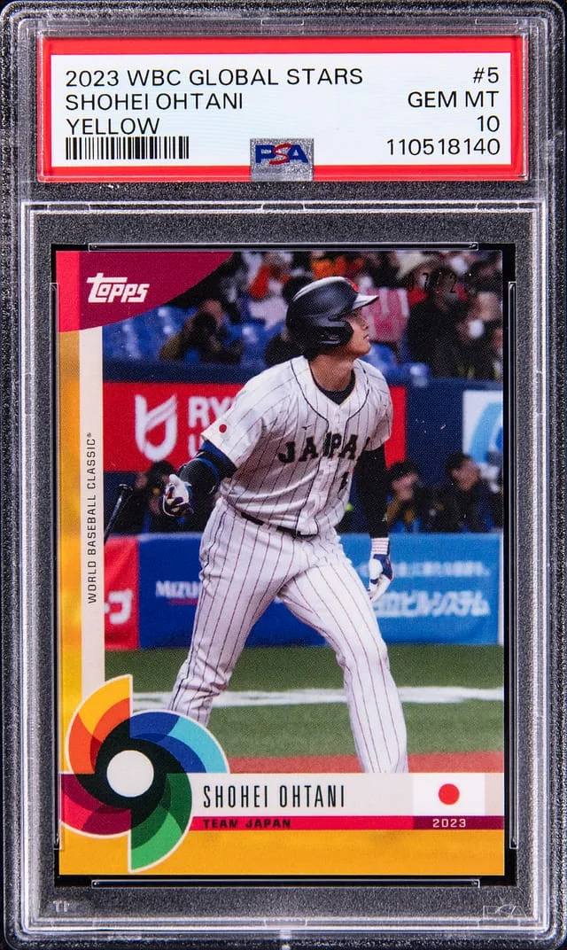 2023 World Baseball Classic Global Stars Yellow Shohei Ohtani #5 card image