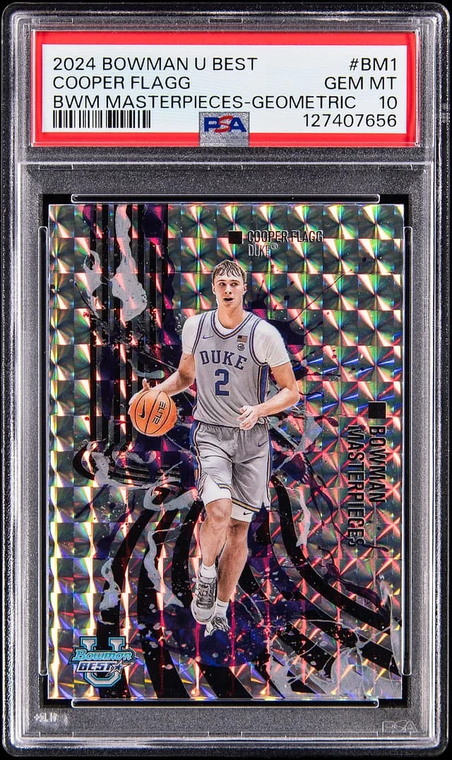 2024-25 Bowman Best Cooper Flagg Bowman Masterpieces Black Geometric Refractor #BM-1 card image