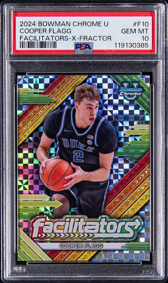 2024-25 Bowman Chrome Cooper Flagg U Facilitators-X-Fractor #F-10 card image