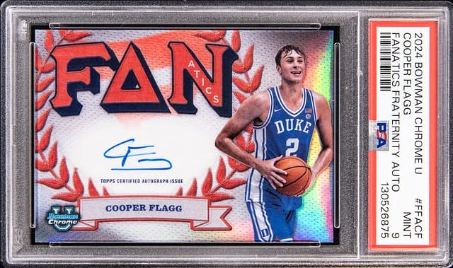 2024-25 Bowman Chrome Cooper Flagg U Fanatics Fraternity Autograph #FFA-CF card image