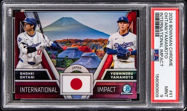 2024-25 Bowman Chrome Shohei Ohtani/Yoshinobu Yamamoto International Impact #II-1 card image