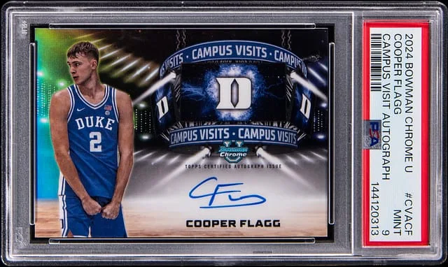 2024-25 Bowman Chrome University Cooper Flagg Campus Visit Autograph #CVA-CF card image
