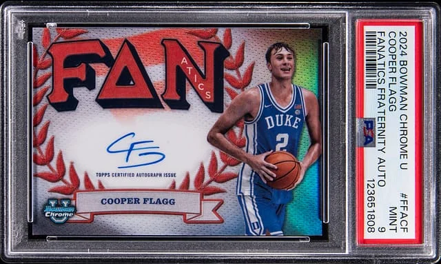2024-25 Bowman Chrome University Cooper Flagg Fanatics Fraternity Autograph #FFA-CF card image