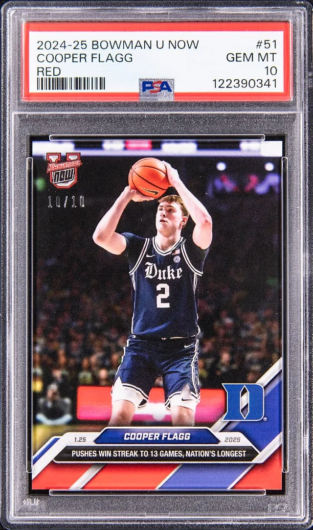 2024-25 Bowman Cooper Flagg U Now Red #51 card image