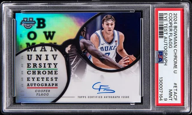 2024-25 Bowman Cooper Flagg U Chrome Eye Test Autograph #ETA-CF card image