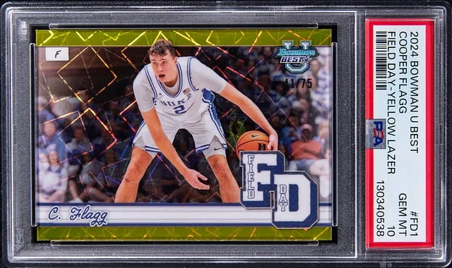 2024-25 Bowman Cooper Flagg U Best Field Day Yellow Lazer #FD-1 card image