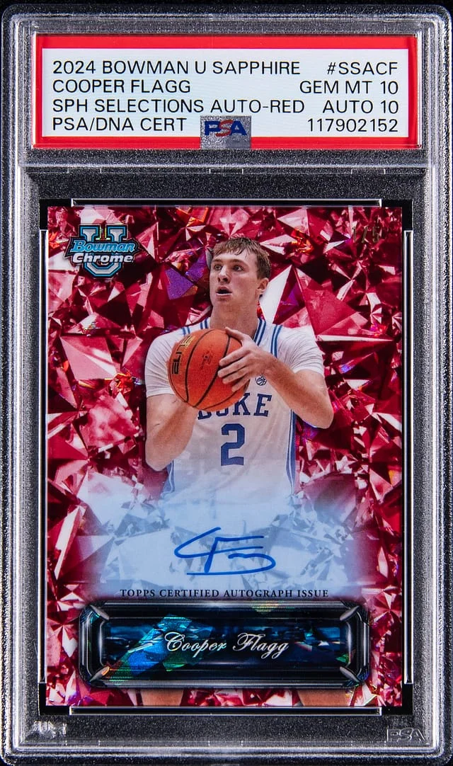 2024-25 Bowman Cooper Flagg U Sapphire Edition Sapphire Selections Autograph Red #SSA-CF card image