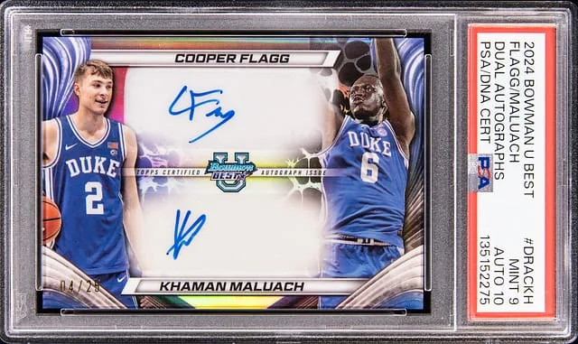 2024-25 Bowman Cooper Flagg/Khaman Maluach U Best Dual Autographs #DRA-CKH card image