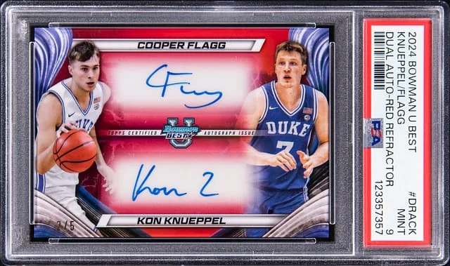 2024-25 Bowman Cooper Flagg/Kon Knueppel U Best Dual Autographs #DRA-CK card image