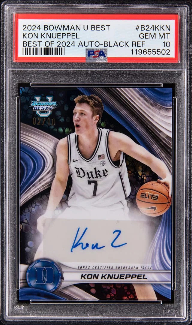 2024-25 Bowman Kon Knueppel U Best of '24 Autographs Black Refractor #B24-KKN card image