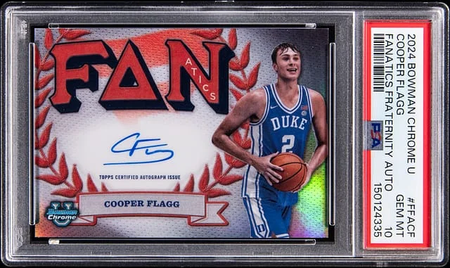 2024-25 Bowman University Chrome Cooper Flagg Fanatics Fraternity Autographs #FFA-CF card image
