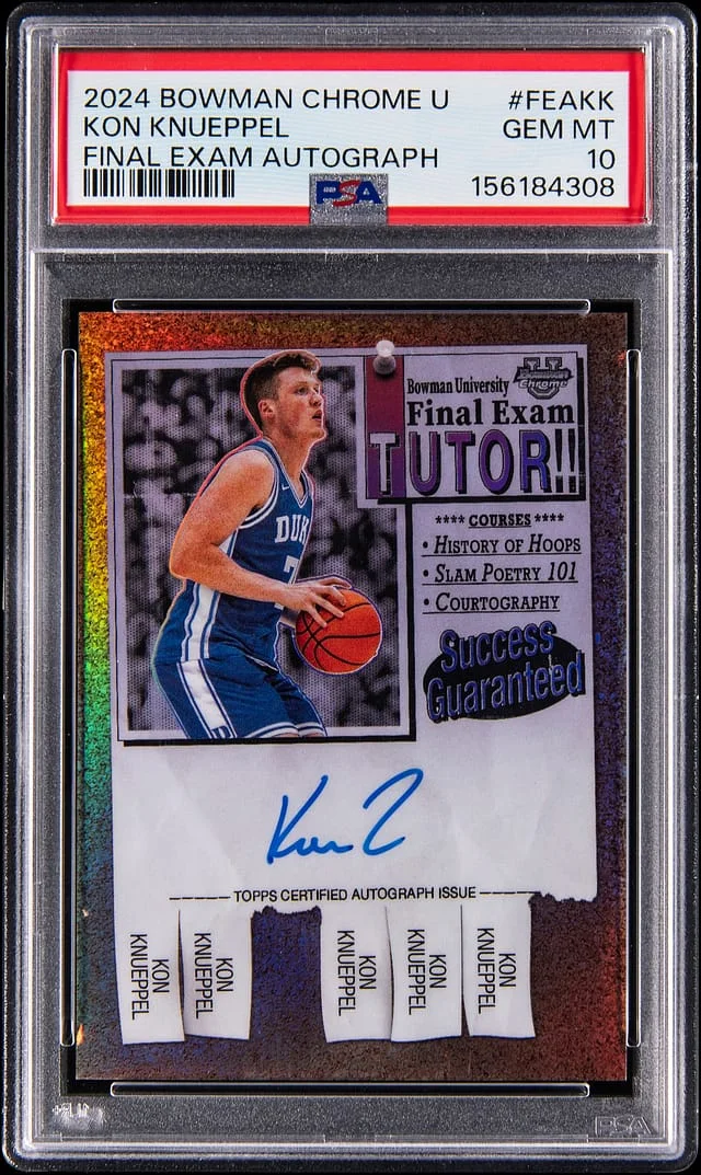 2024-25 Bowman University Chrome Kon Knueppel Final Exam Autograph #FEA-KK card image