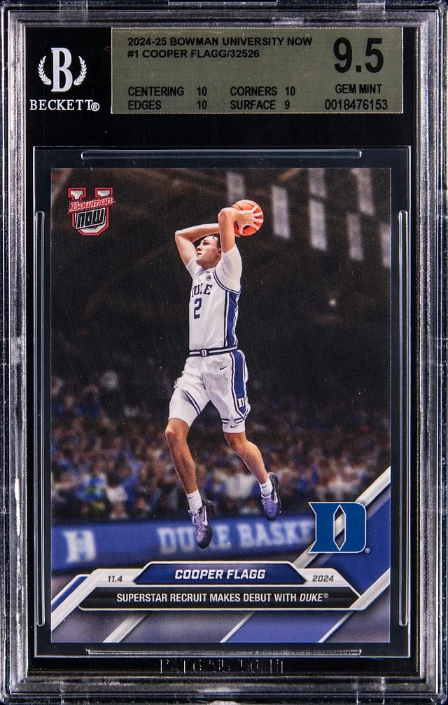 2024-25 Bowman University Cooper Flagg Now #1 card image