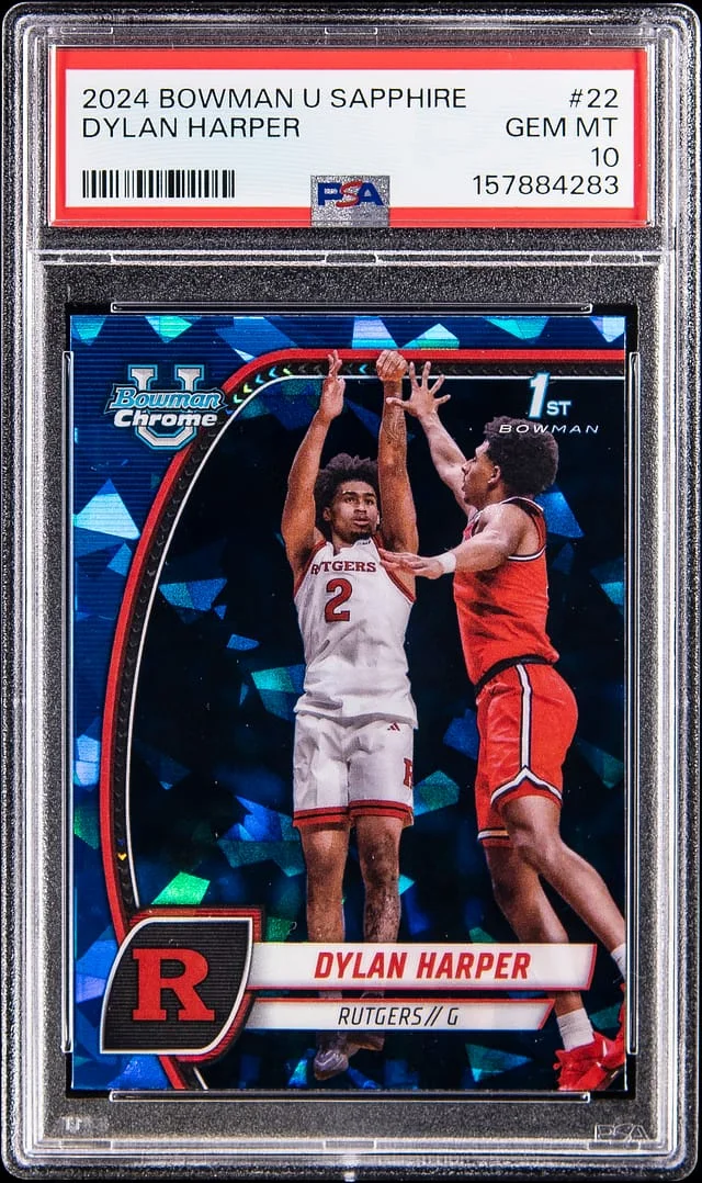 2024-25 Bowman University Dylan Harper Sapphire #22 card image