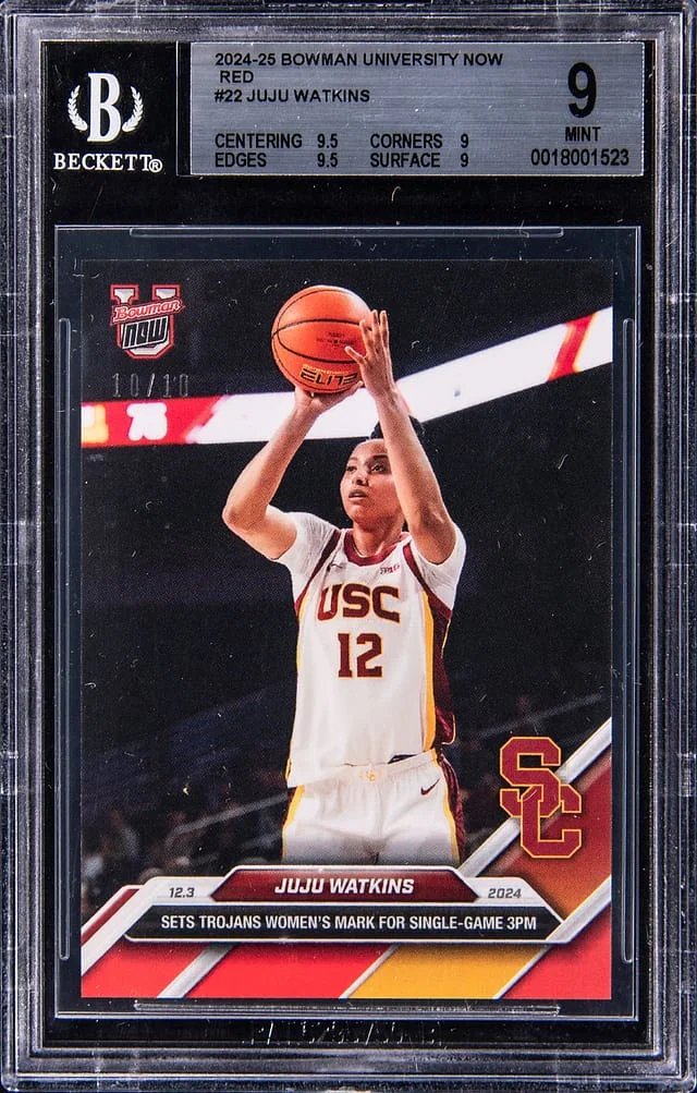 2024-25 Bowman University Juju Watkins Now Red #22 card image