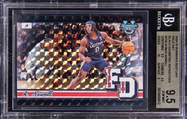 2024-25 Bowman's Best Ahmad Nowell University Field Day Black Geometric Refractors #FD-8 card image